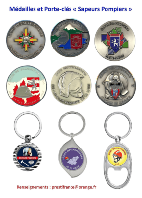 Créations spéciales médailles POMPIERS 1B